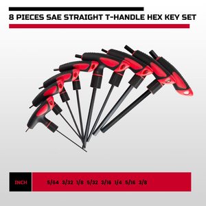 โรงงาน OEM SAE T Handle Allen ชุดประแจ, ยาว Allen Hex Key มาตรฐาน, 5/64 ถึง 3/8 นิ้ว. - Product Image 2