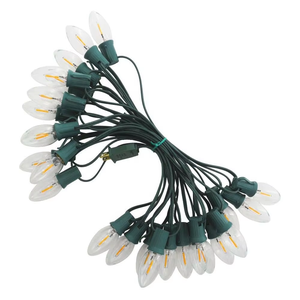 Cadena de luces al aire libre C9 LED blanco cálido IP44 impermeable jardín patio luces de cadena - Product Image 2