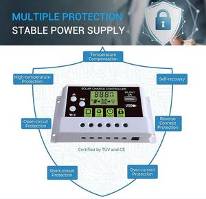30A regolatore di carica solare, 12V/ 24V pannello solare regolatore con Display LCD regolabile Dual USB porta Timer impostazione - Product Image 5