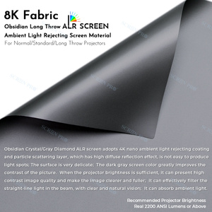 Nueva Pantalla de proyector de diamante gris 3D 4K de 100 pulgadas, pantalla ALR de rechazo de luz ambiental, pantalla de proyección de marco fijo - Product Image 4