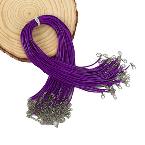 1.5/2mm Waxed Leather Necklace Cord <strong>with</strong> <strong>Clasp</strong> Colorful Necklace Bracelet Chains Necklace <strong>String</strong> Rope Cord for Jewelry Making - Product Image 3
