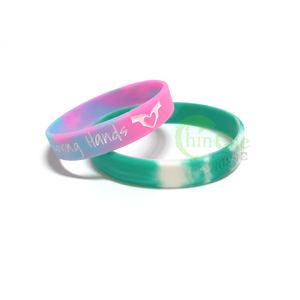 Livestrong双层硅胶促销腕带，为活动雕刻定制标志 - Product Image 4