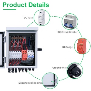 CNLonQcom DC500V 125A 100A 80A 6 cuerdas 6 en 1 salida Solar PV Metal duradero IP66 caja combinadora impermeable para Panel Solar