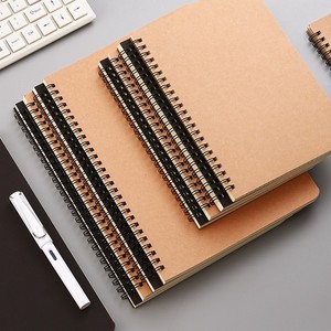 Spiral Sketchbook <strong>Notebook</strong> for School Supplies A5&amp;B6 60Sheets Kraft <strong>Paper</strong> Cover <strong>Notebook</strong> Sketch Painting Diary Journal Note Pad - Product Image 1