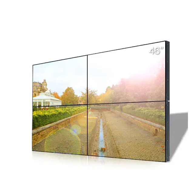 OEM 4K 32 46 49 55 inci LCD TV dinding 2x2 2x3 3x3 Tampilan Iklan Splicing layar LCD Video Dinding