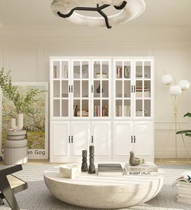 Đồ Nội Thất Hiển Thị Đứng Sang Trọng Tủ Sách Gỗ Cho Phòng Khách Thư Viện Bằng Gỗ Kệ Sách Nail Hiển Thị Tủ - Product Image 2