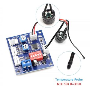 DC 12V 4線温度制御IC PWMサーモスタットモジュールセンサー付き最適冷却ファンスピードコントローラ - Product Image 6