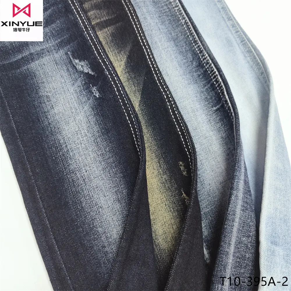 Blu scuro 9.5 oz cotone elasticizzato denim jeans tessuto per le donne pantaloni skinny