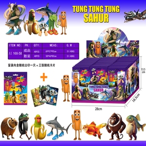 ตุ๊กตา Tung Tung sahur Meme-ไวรัส 'shan Hai jing' ชุดสะสมล้อเลียนของเล่นกล่องตาบอดที่ไร้สาระสำหรับตลาดเรา - Product Image 4