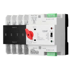4P Din Rail ATS <strong>125A</strong> Electric Controller Mini Automatic Transfer <strong>Switch</strong> Dual Power <strong>Switch</strong> - Product Image 1