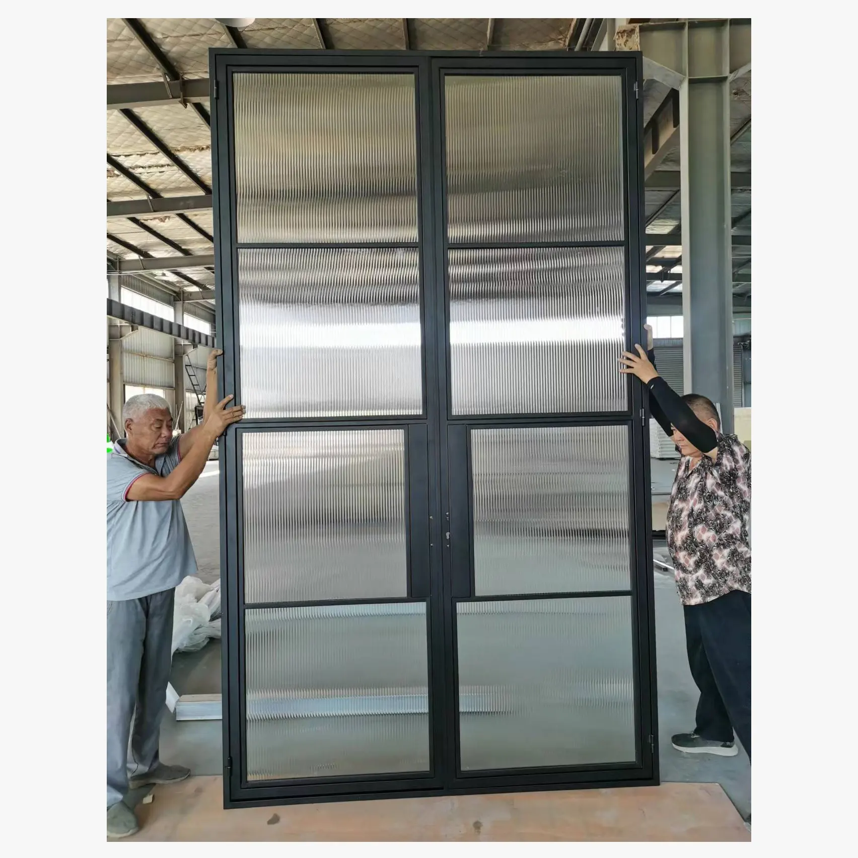 新しいデザイン鋼プロファイル垂直鋼ドア水平熱破壊鋼スイングドア