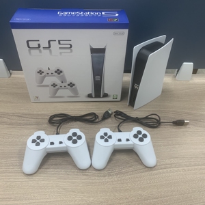 เกมสเตชั่น5คอนโซลวิดีโอเกมที่มี200คลาสสิก + 2 USB ควบคุมแบบมีสาย8bit GS5ทีวีรวมเกมย้อนยุคเอาท์พุท AV - Product Image 2