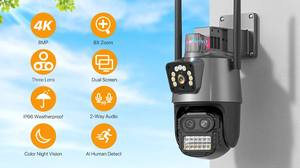 Беспроводная Ip-камера ICsee 9MP с двумя линзами, Wi-Fi 128 - Product Image 2