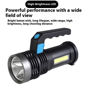 Nhà máy tùy biến OEM/ODM hộ gia đình & Ngoài trời chiếu sáng sử dụng ABS cơ thể USB sạc dài-phạm vi bên ánh sáng <span class=keywords><strong>Led</strong></span> đèn pin - Product Image 2