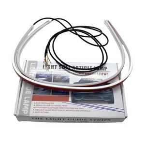 Araba ışık çubuğu 30 45 60cm esnek Led şerit akış dönüş sinyali ile gündüz lamba telefon App kontrolü - Product Image 2