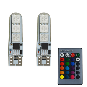 Fabrika kaynağı T10 5050 6SMD uzaktan kumanda ile RGB çok renk değiştirme LED lamba oto araba led iç müzik dans işık - Product Image 6