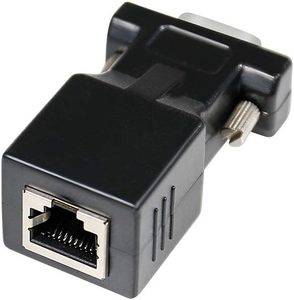 RS232至RJ45，DB9 9针串行端口公头至RJ45母5e/6以太网局域网扩展适配器 - Product Image 4