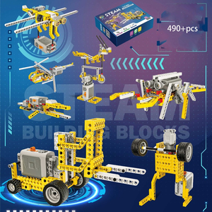 D012 Nuevas piezas técnicas Programación multitecnología Estudiantes educativos Juguetes de aprendizaje Regalo para niños Juegos de bloques de construcción - Product Image 2