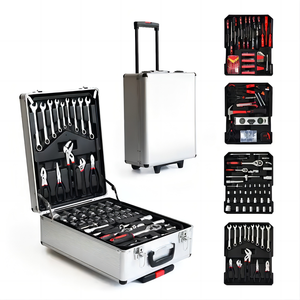 便携式旅行箱186件工具组带拉式铝盒四层五金组合工具组 - Product Image 1