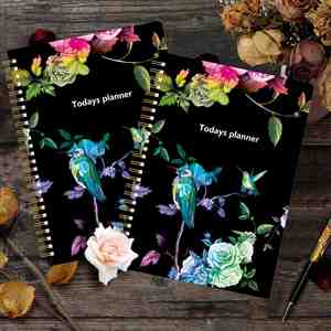 Cartoon Flower A5 DIY Tagebuch Notizbuch Kreatives Spulen buch mit 100 Blatt Pflanz datum Plan Heutiger Planer von Todays Planner - Product Image 2