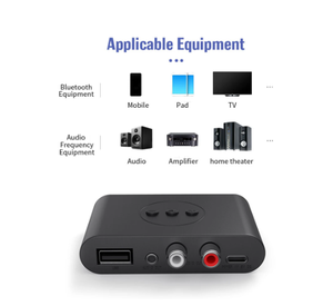 Blue Tooth-Compatible 5.0 Audio Receiver NFC U Disk <strong>RCA</strong> 3.5mm AUX USB Stereo Music Wireless Adapter With Mic for Car Kit Speaker - Product Image 4