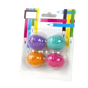 Oem bán sỉ 3D ưa thích não hình bút chì tẩy hàng đầu số lượng lớn thiết lập cho trẻ em khuyến mại văn phòng phẩm - Product Image 3