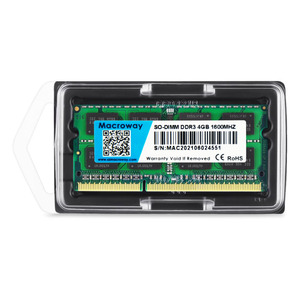 Memoria RAM para ordenador portátil, dispositivo de alta compatibilidad, 1600MHz, DDR3, PC3, 4GB, SO-DIMM, no ECC, sin pulir - Product Image 6
