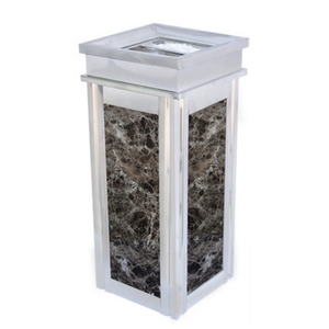 Metal çöp kutusu dikdörtgen kül tablası ile kare paslanmaz çelik çöp kovaları - Product Image 3