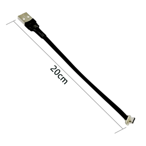USB แบบ90องศาชนิด C 20ซม. USB 2.0บางแบนนุ่มยืดหยุ่น FPC สายชาร์จ FPV brushless มือถือ gimbal monit 5A ปัจจุบัน