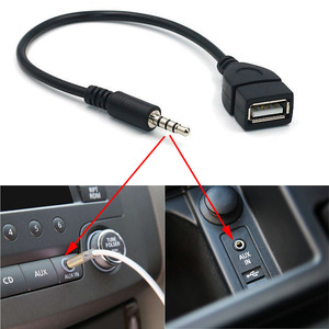 车载MP3播放器转换器3.5毫米公AUX音频插孔插头到USB 2.0母转换器电缆线适配器 - Product Image 2