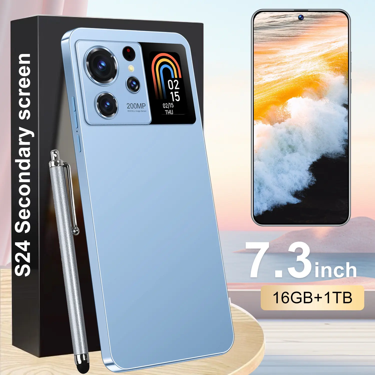 Original S24 siêu phiên bản toàn cầu 6.7 inch điện thoại thông minh 16GB + 512GB Dual Sim chơi game điện thoại di động mở khóa Android 12 điện thoại di động