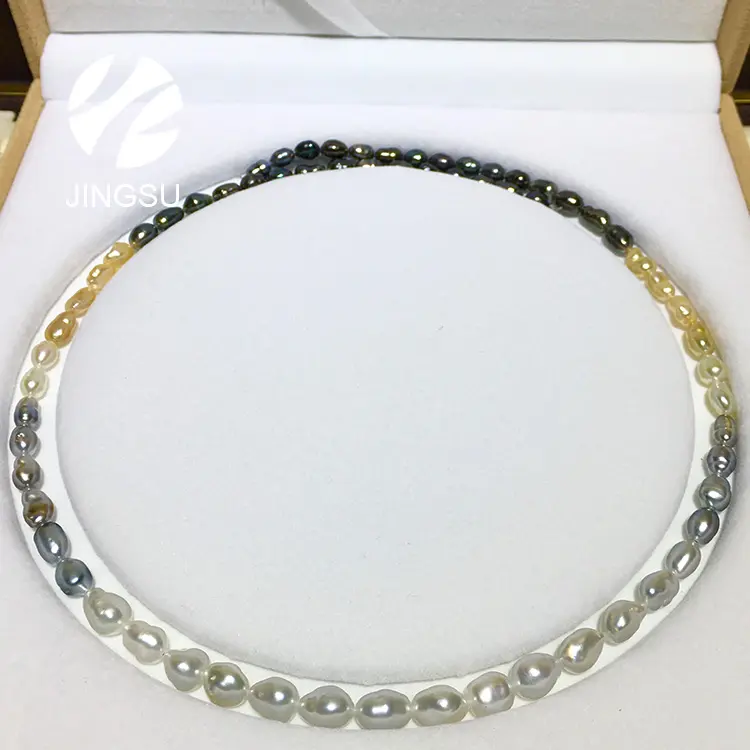 Keshi colar de pérola natural, novo design de cor natural, branco, preto, dourado, cinza, prata, barroco, mar do sul e taitano
