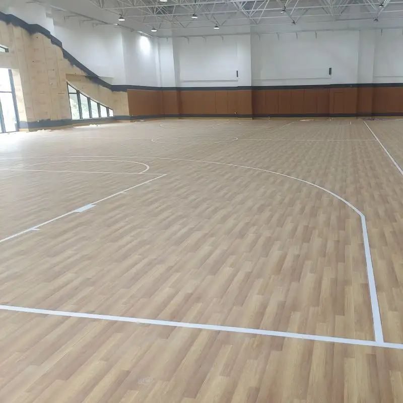ملعب كرة السلة من مادة pvc للأرضيات الرياضية والأماكن المغلقة صديق للبيئة مقاس 8.0 ملليمترات بسعر خاص