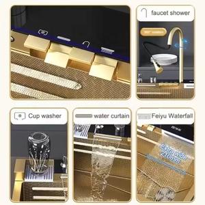 Lavabo tezgahı paslanmaz çelik mutfak lavabosu, yüksek teknoloji mutfak lavabo, bulaşık makinesi ile jiangmen paslanmaz çelik mutfak lavabosu - Product Image 4