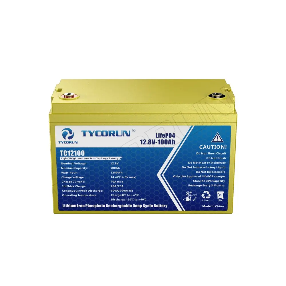 Tycorun 12V Lithium Ion Solar Batterij 100ah Bms Lifepo4 Batterij Prijs Home Energy Opslag