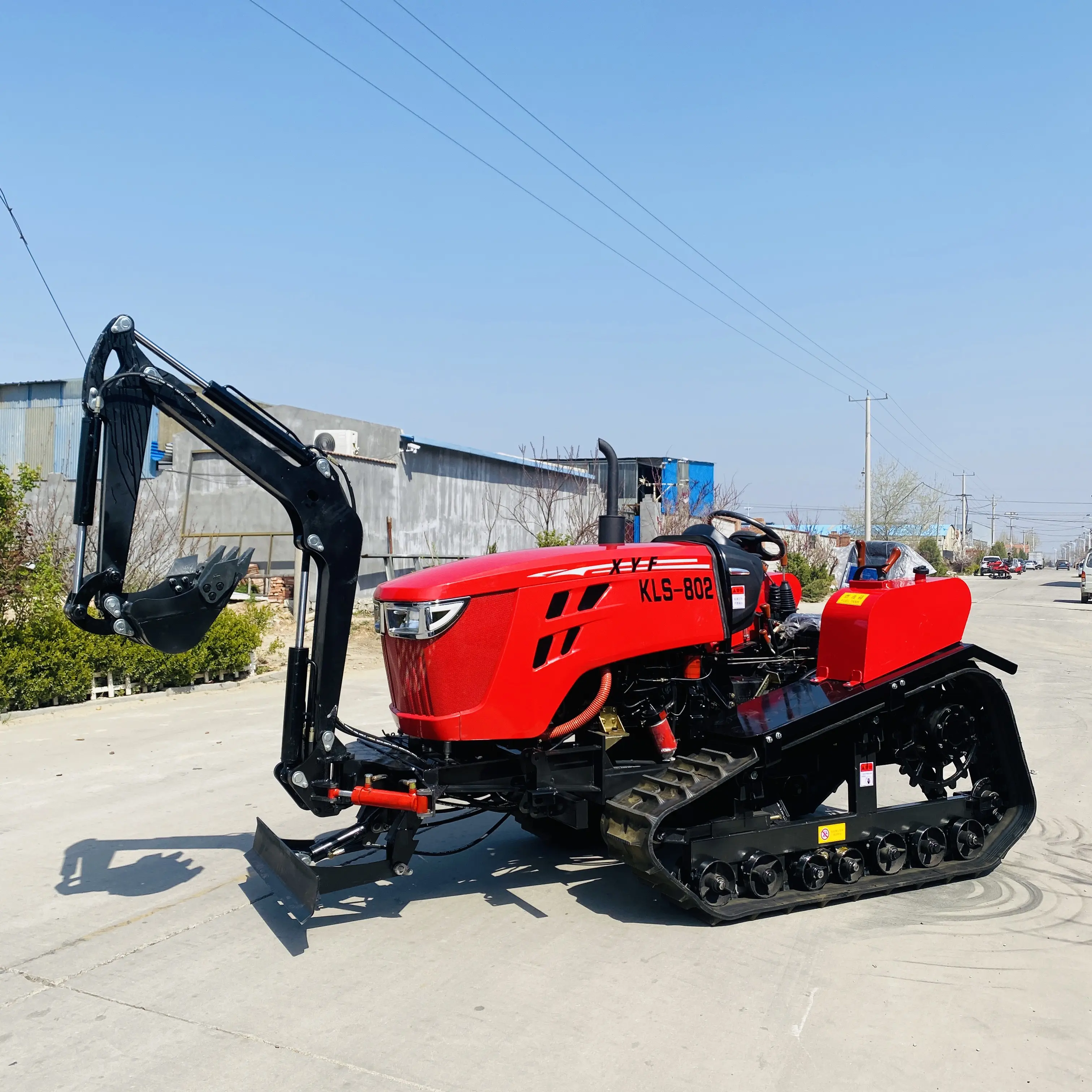 Ucuz küçük 35HP 50HP bahçe tarım paletli traktör mini traktör kazma kol traktör