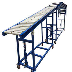 Transportador de rodillos de carga/descarga de camión de gravedad completamente automático Descarga expandible flexible desde el contenedor