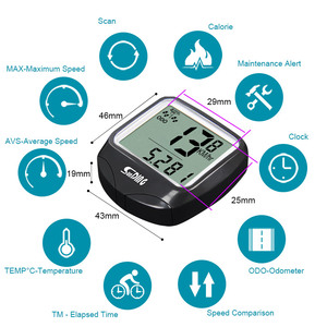 Bicycle speedometer and Odometer Waterproof <strong>Cycle</strong> Bike <strong>Computer</strong> with LCD Display digital stopwatch - Product Image 4