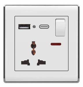13A tradizionale Usb + presa di tipo C 250V universale multi-funzionale interruttore di alimentazione e presa
