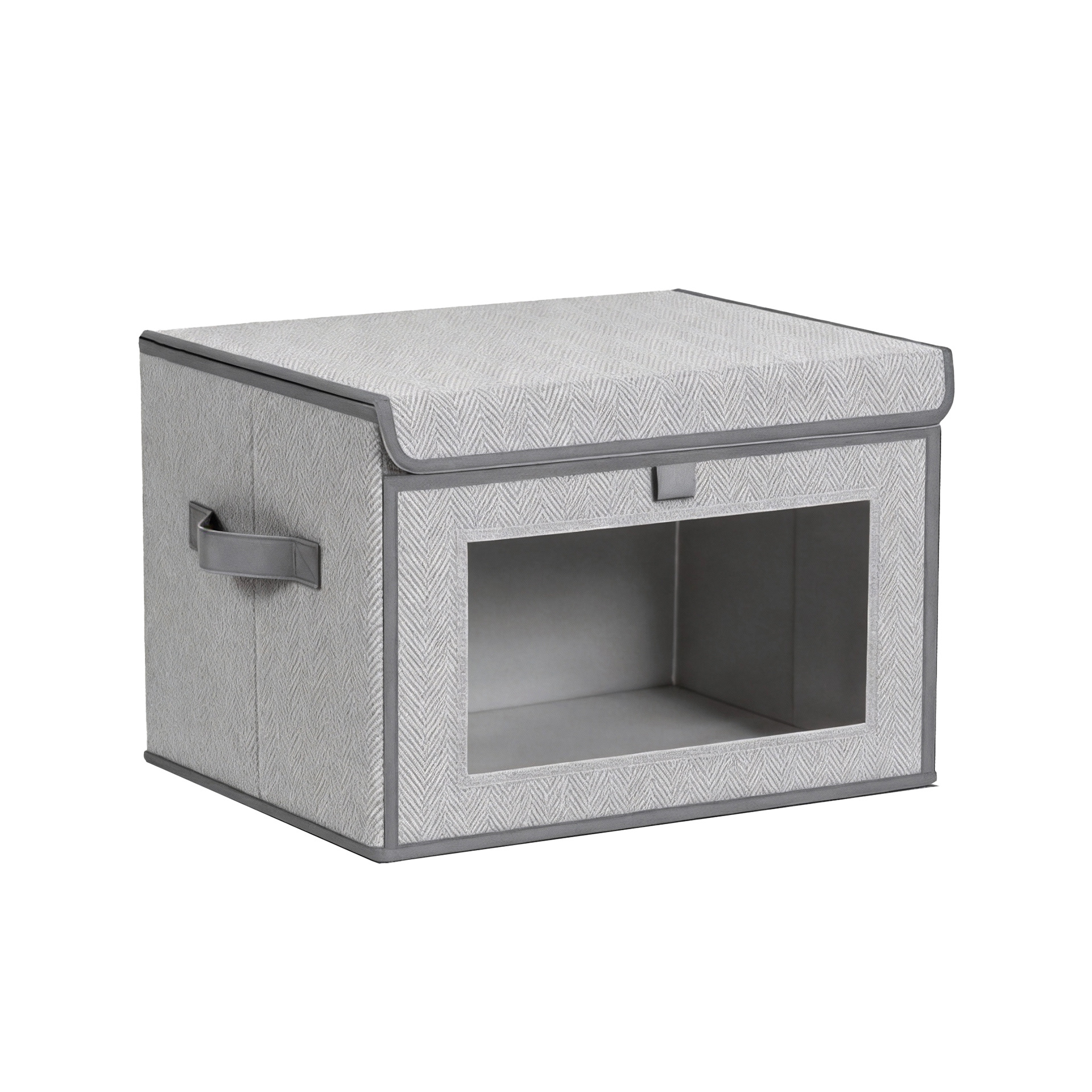 Flip-top window storage box