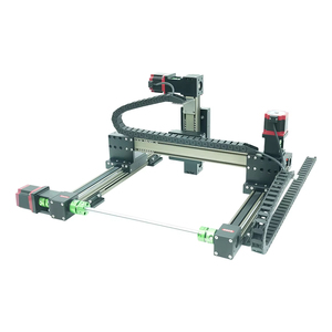 QRXQ RXP-L-45 Gantry Robot <span class=keywords><strong>XYZ</strong></span> Stage <span class=keywords><strong>CNC</strong></span> <span class=keywords><strong>Router</strong></span> Motorizado Tabela De 3 Eixos Linear Motion Belt Guia Trilho Com Motor De Passo