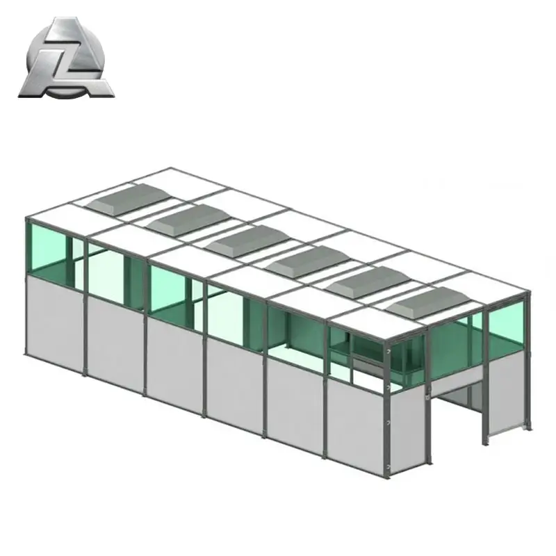 In-plant uffici e edifici fabbrica industriale in alluminio anodizzato argento telai profilo 30x30 e accessori
