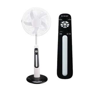 16/18英寸可充电太阳能支架风扇，带电源和照明设备