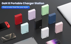 4A + 4C hızlı şarj 200W USB C şarj bloğu yükseltilmiş GaN 8-Port hızlı şarj istasyonu Hub PD 65W dizüstü şarj adaptörü - Product Image 2