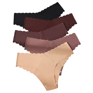 G-string Panty Soft Stretchable Invisible Brief Sem Show Underwear Deep V Low Rise Mulheres Seamless Secagem Rápida