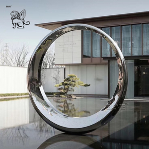 Large Morden Art Metal <strong>Fountain</strong> Ornament Round Stainless Steel Garden Sculpture for <strong>City</strong>