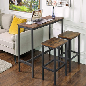 Greatway Study <strong>Computer</strong> <strong>Desk</strong> 47&quot; Home Office Writing Small <strong>Desk</strong>, Modern <strong>Simple</strong> Style PC Table, Black Metal Frame, Rustic Brown - Product Image 4
