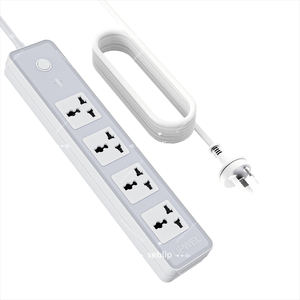 Enchufe de extensión universal AU con interruptor 3 toma de corriente USB con 3 / 4 salidas toma de corriente múltiple con protección contra sobretensiones