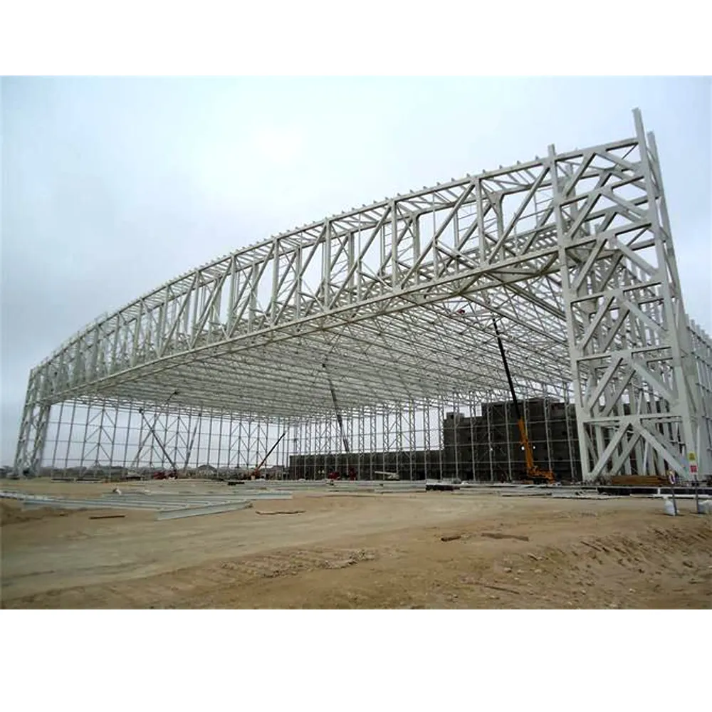 Construcción de almacén de acero ligero prefabricado, almacén de construcción de acero, cobertizo, Hangar, estructura de acero