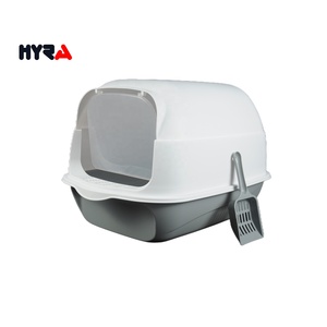 Hyra סגור חתול ארגז חול עם שובל חתול אסלה גדול גודל ארגז חול לחיות מחמד